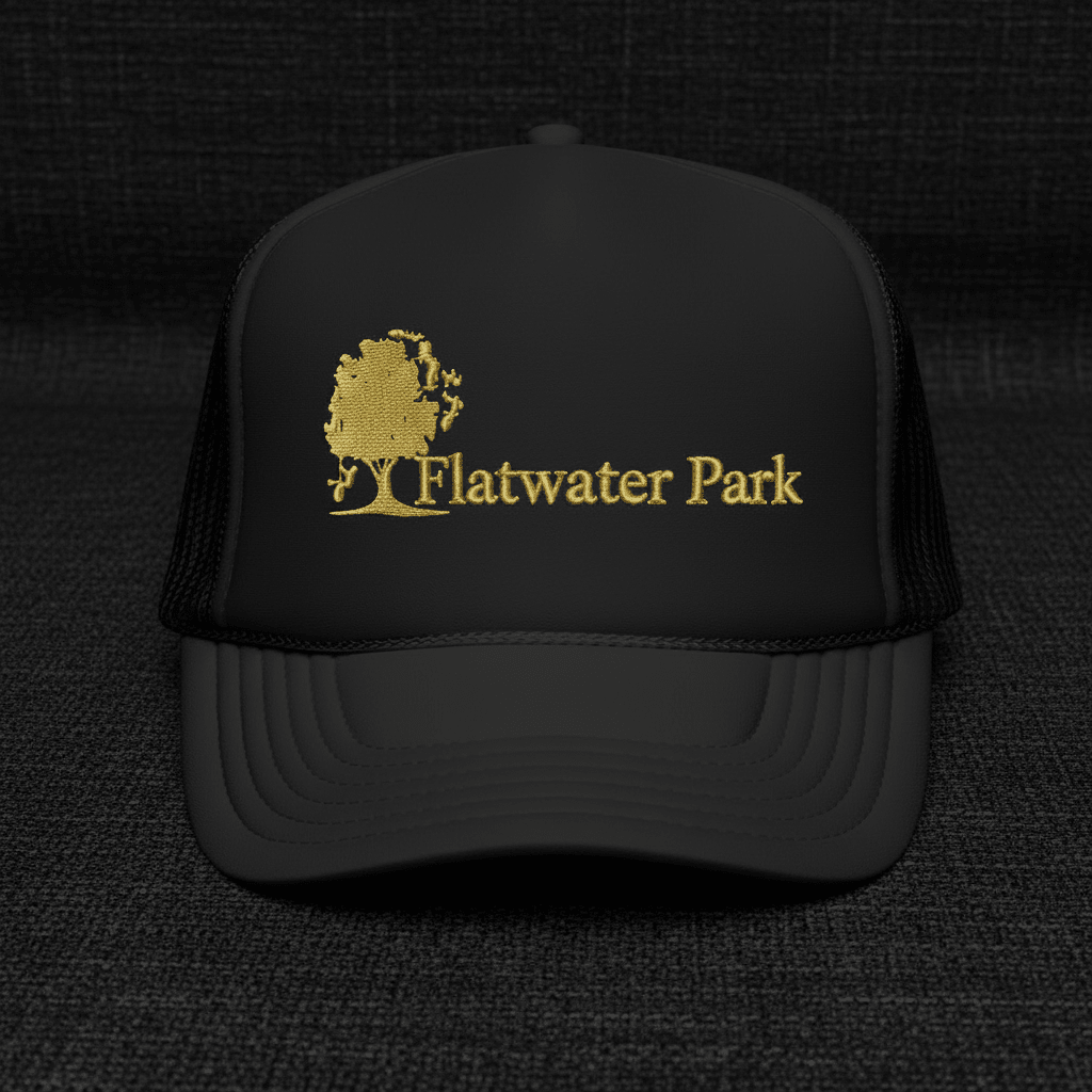 Flatwater Park Newfoundland Trucker Hat — Scenic Park Logo CapEmber Spirit Apparel