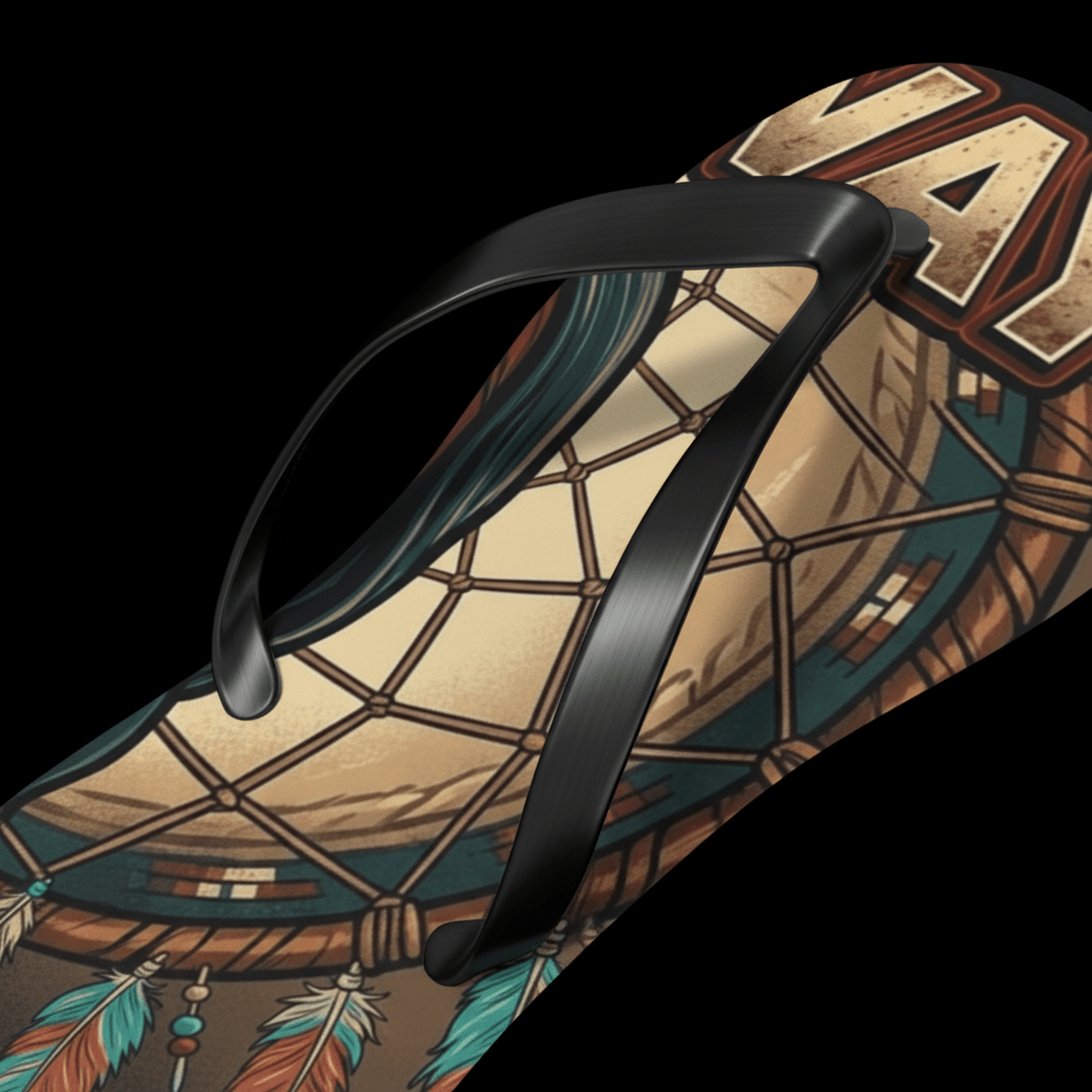 Flip Flops - Redway Dreamcatcher Graphic Beach Sandals.Ember Spirit Apparel