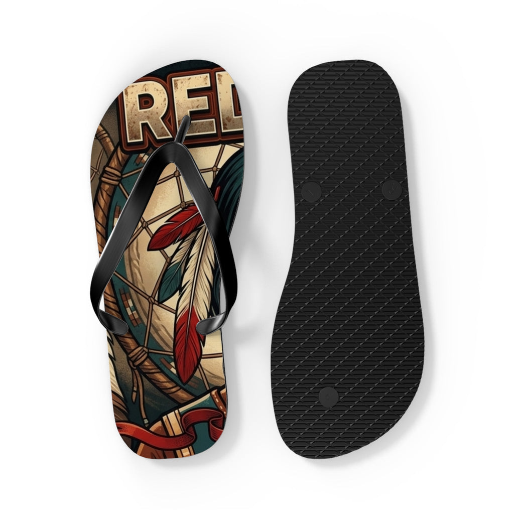 Flip Flops - Redway Dreamcatcher Graphic Beach SandalsEmber Spirit Apparel