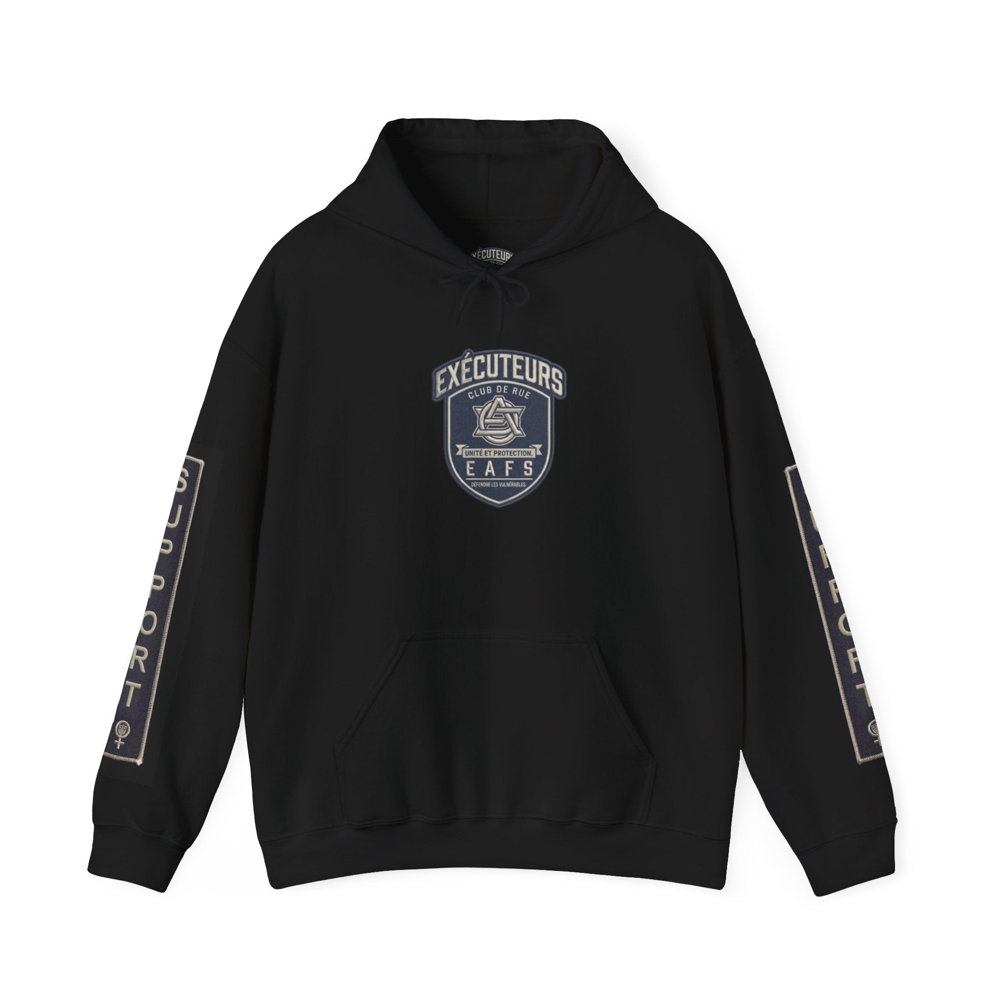 French Support Gear (EAFS) Enfants Animals Feme Seniors -CAWS - Enforcers - Unisex Heavy Blend Hooded SweatshirtEmber Spirit Apparel