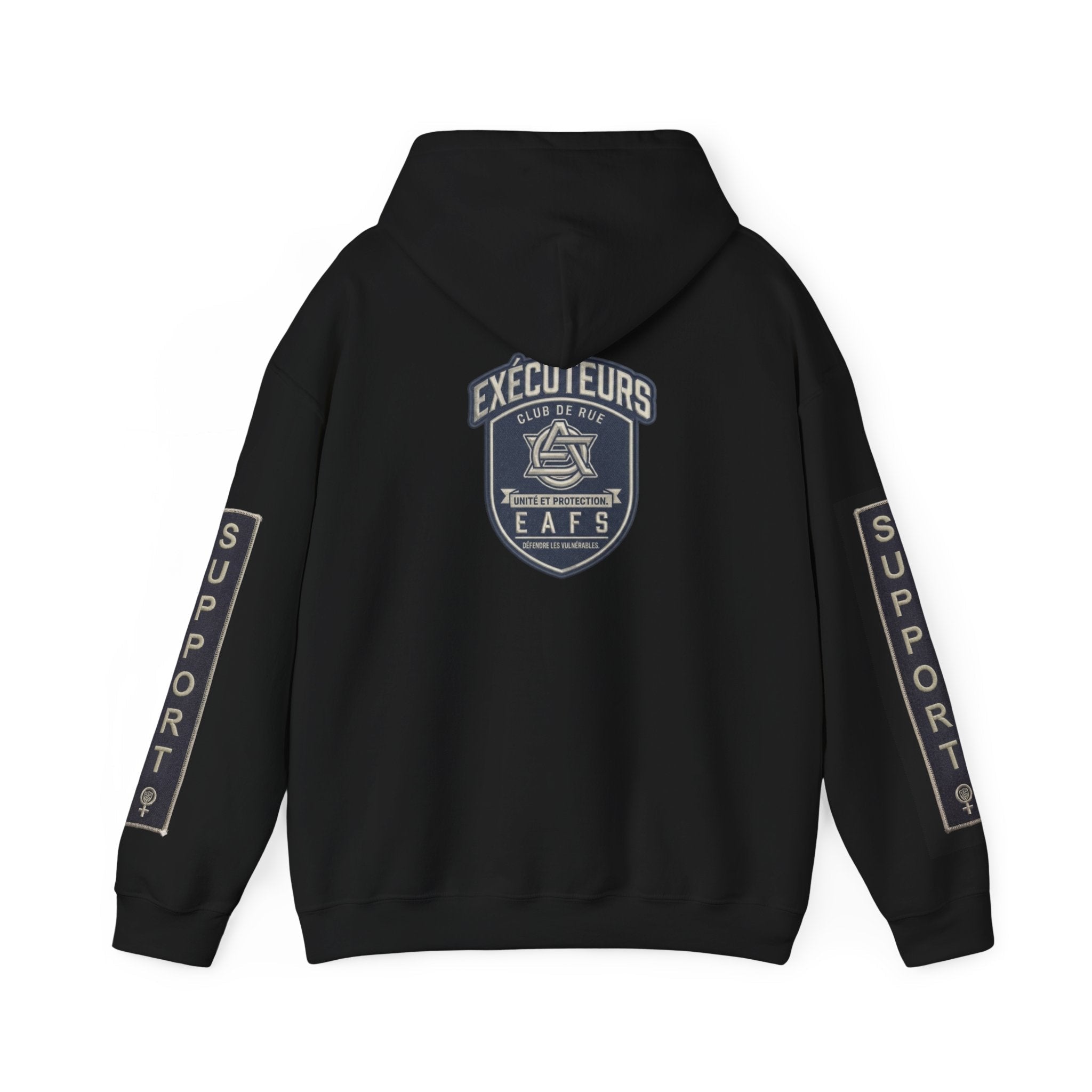 French Support Gear (EAFS) Enfants Animals Feme Seniors -CAWS - Enforcers - Unisex Heavy Blend Hooded SweatshirtEmber Spirit Apparel