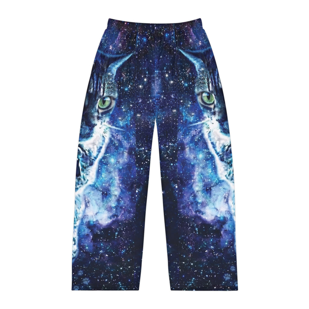 Galaxy Cat Pajama Pants — Men's Cosmic Cat Lounge SleepwearEmber Spirit Apparel