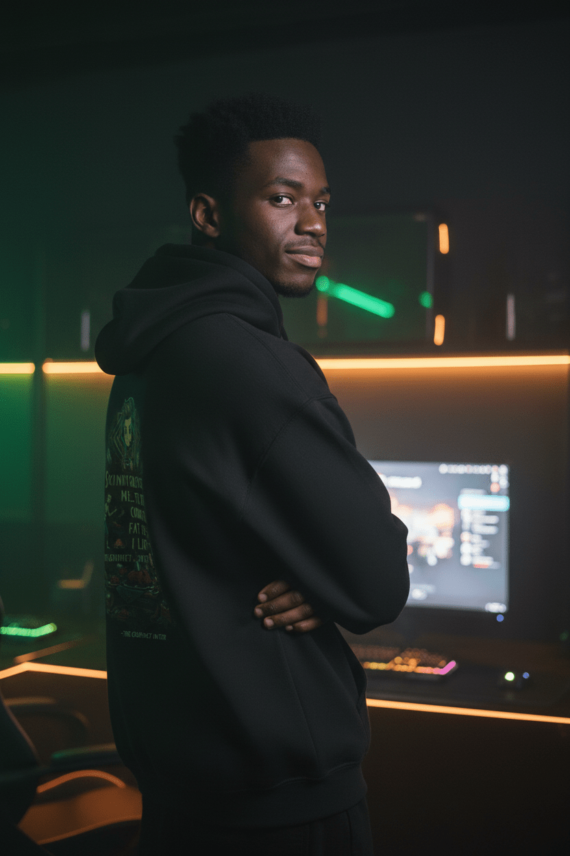 Gamer Quote Hoodie — "Laugh It Off" Auntie Cooking HumorEmber Spirit Apparel