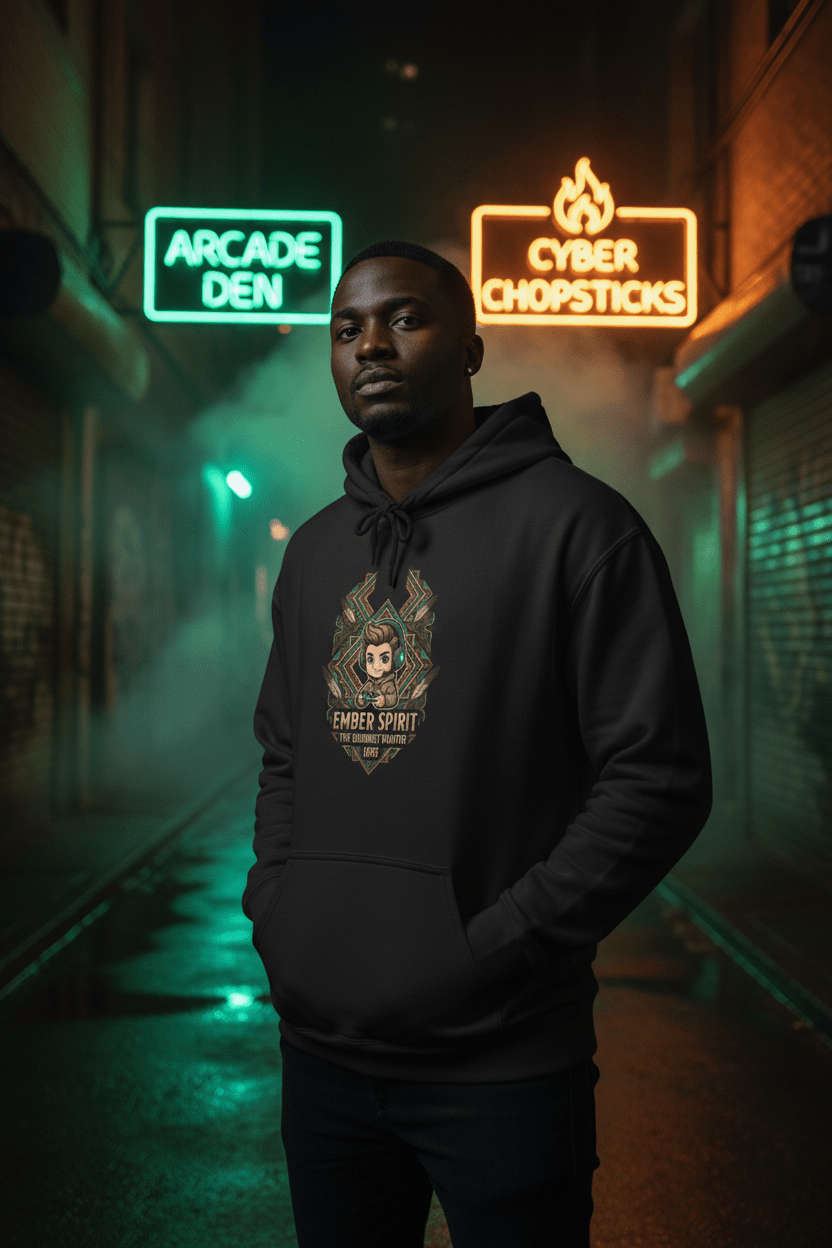 Gamer Quote Hoodie — "Laugh It Off" Auntie Cooking HumorEmber Spirit Apparel