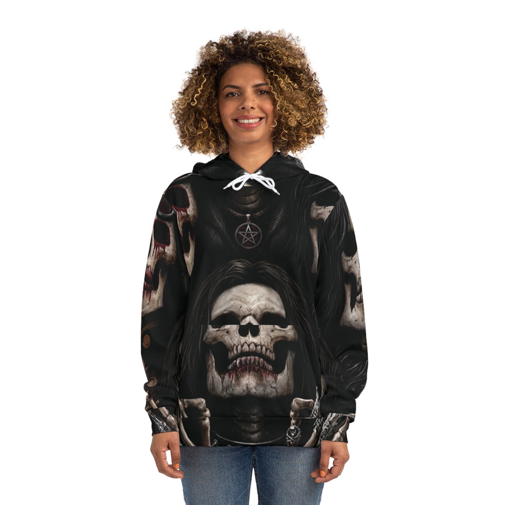 Goth Skull Hoodie — Mens Dark Skull Graphic HoodieEmber Spirit Apparel