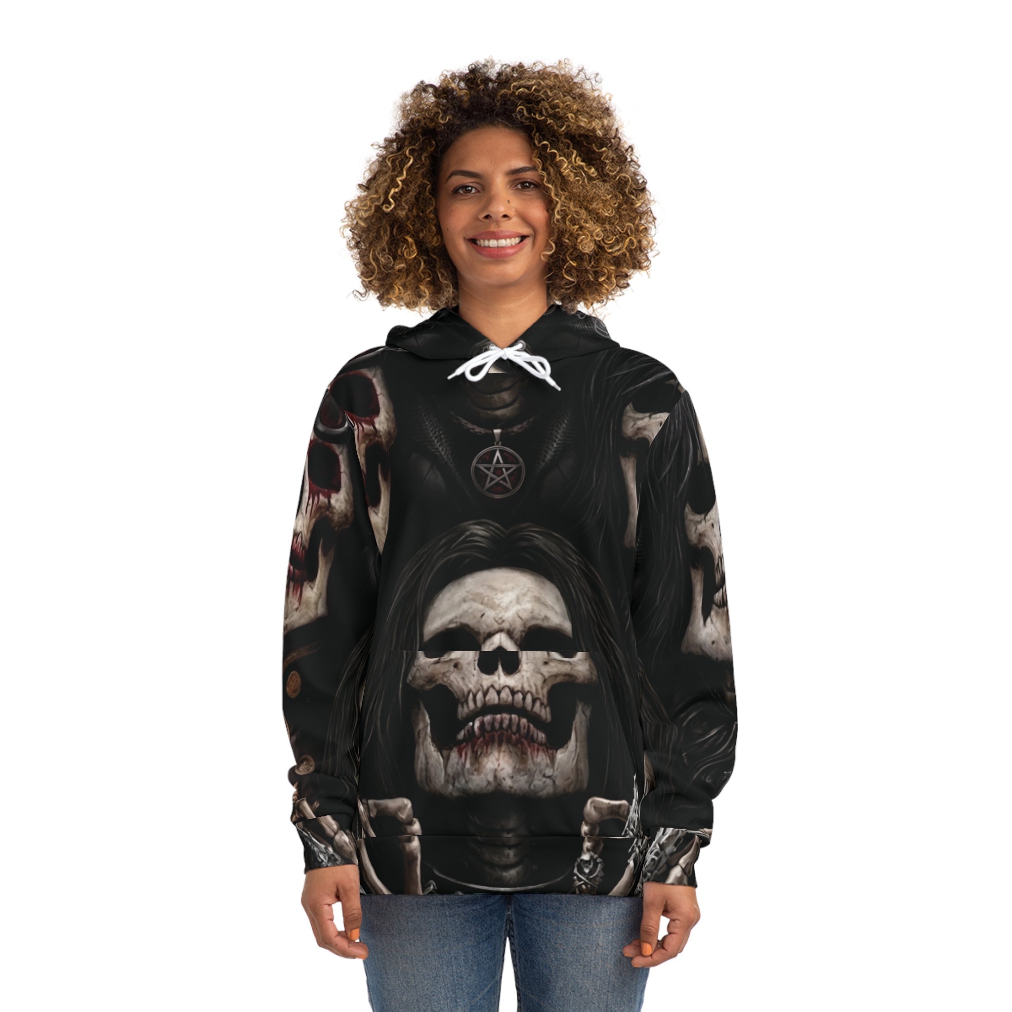 Goth Skull Hoodie — Mens Dark Skull Graphic HoodieEmber Spirit Apparel