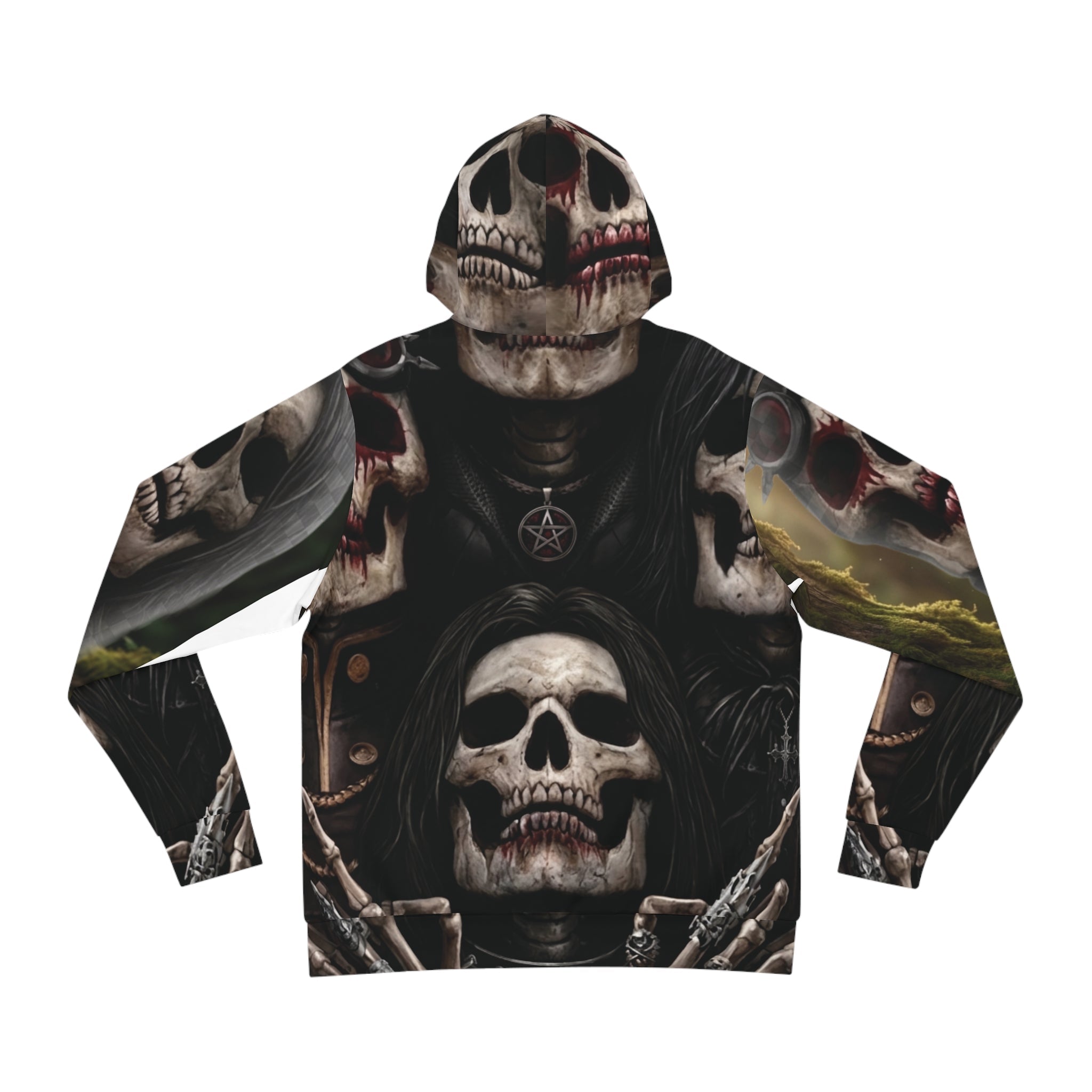 Goth Skull Hoodie — Mens Dark Skull Graphic HoodieEmber Spirit Apparel
