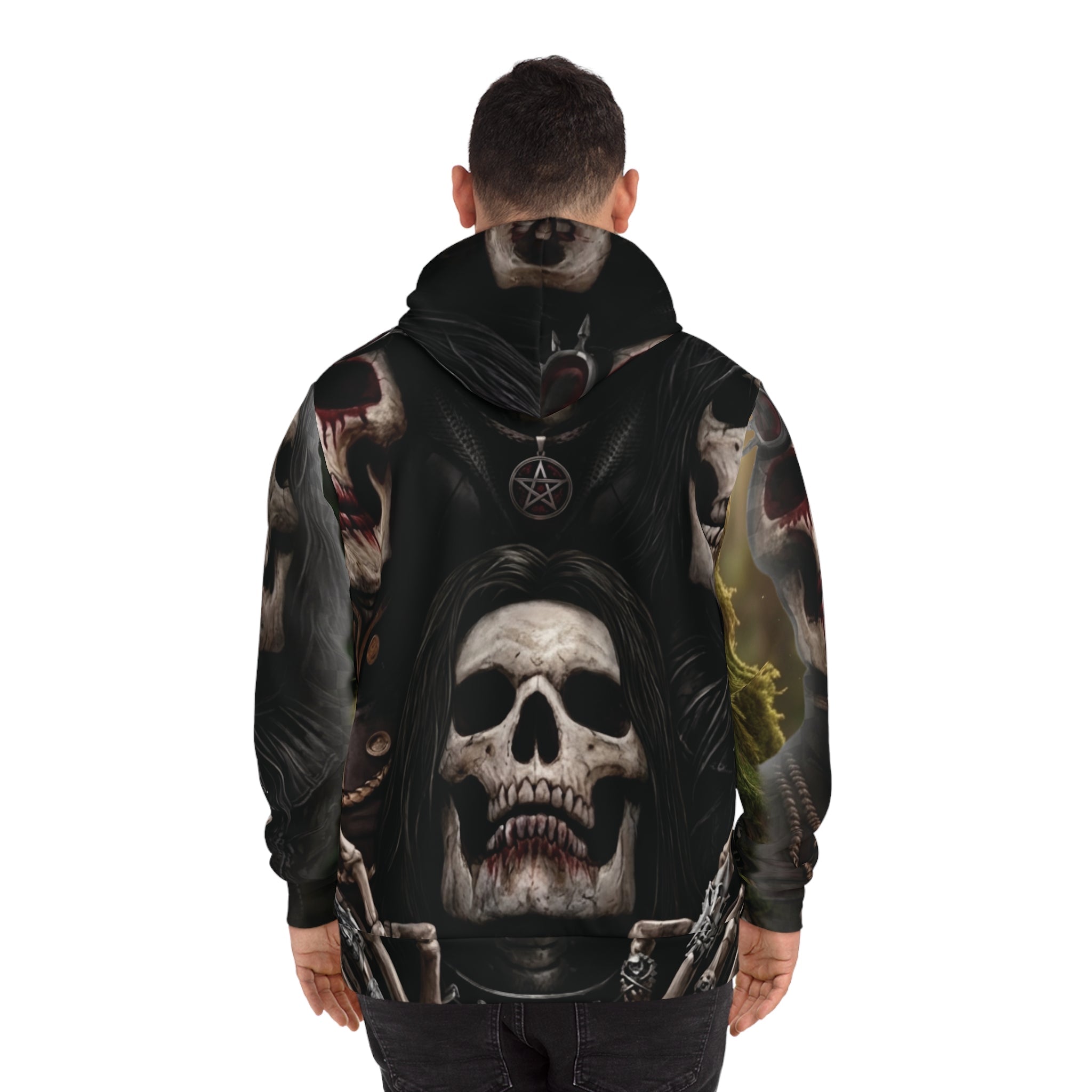 Goth Skull Hoodie — Mens Dark Skull Graphic HoodieEmber Spirit Apparel