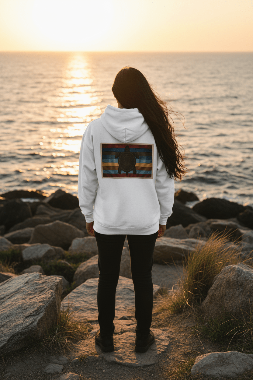 Grandfather Teachings Turtle Hoodie — 7 Indigenous Values DesignEmber Spirit Apparel
