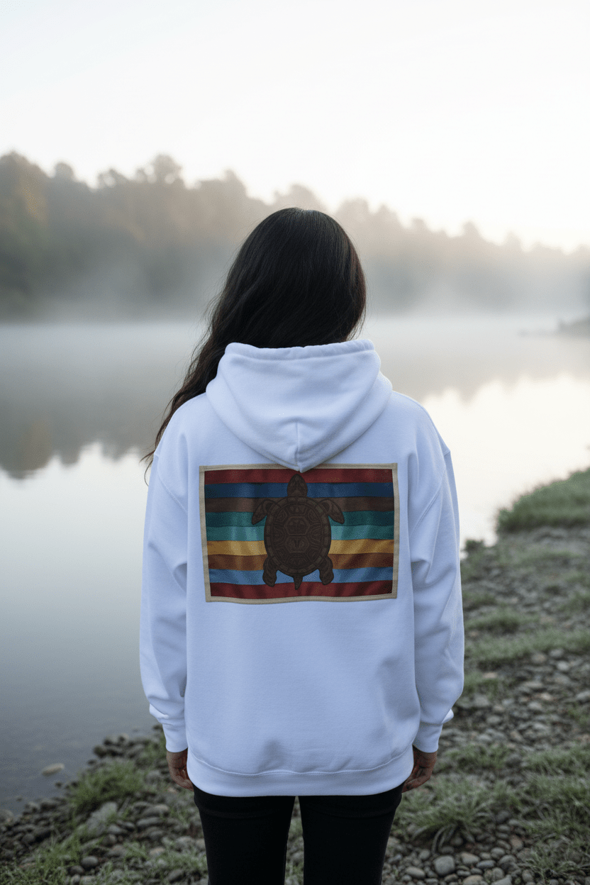 Grandfather Teachings Turtle Hoodie — 7 Indigenous Values DesignEmber Spirit Apparel