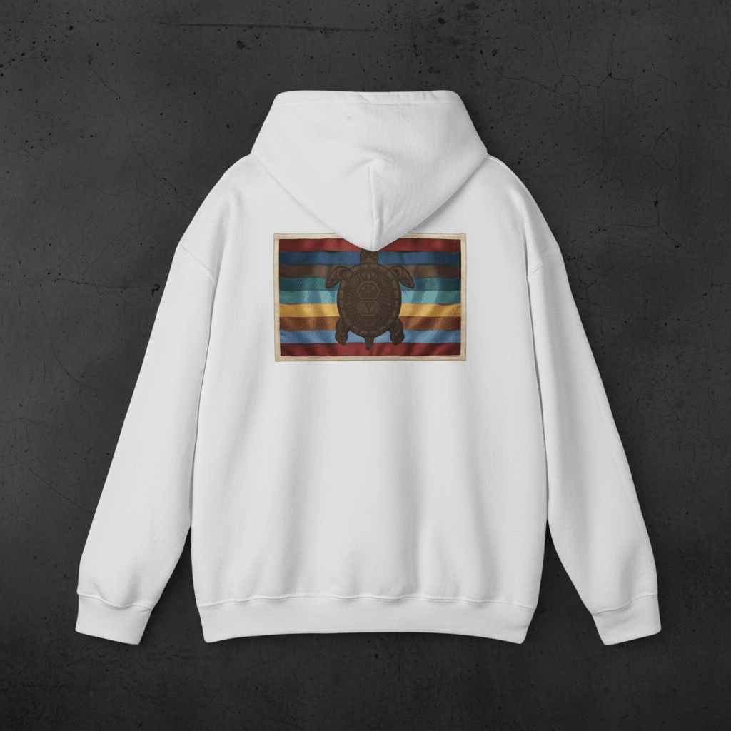 Grandfather Teachings Turtle Hoodie — 7 Indigenous Values DesignEmber Spirit Apparel