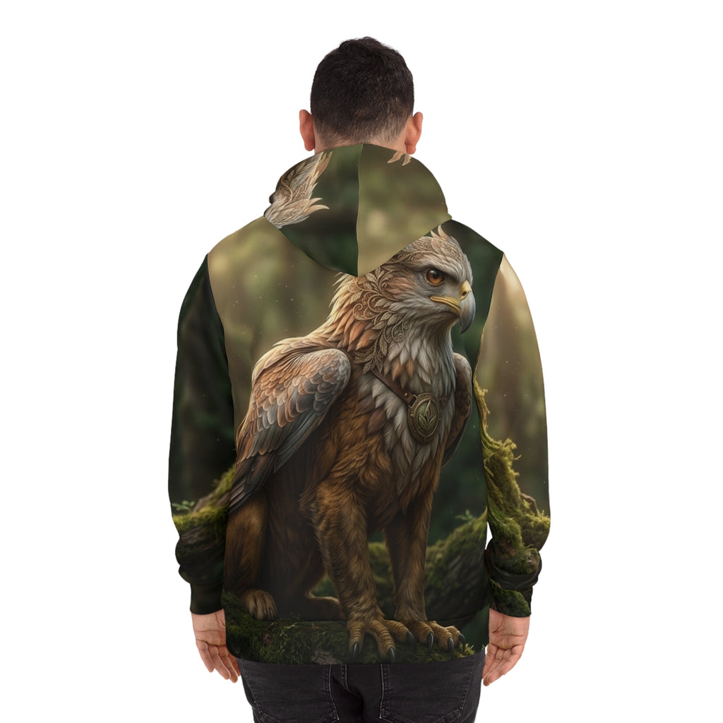 Griffin Forest Art Hoodie — Majestic Mythical Creature All-Over PrintEmber Spirit Apparel