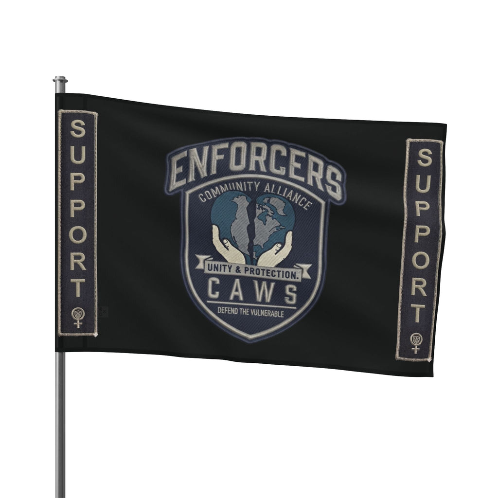 Heart & Hand : CAWS - Enforcers Street Club Flag – Unity & Protection CAWS EmblemEmber Spirit Apparel
