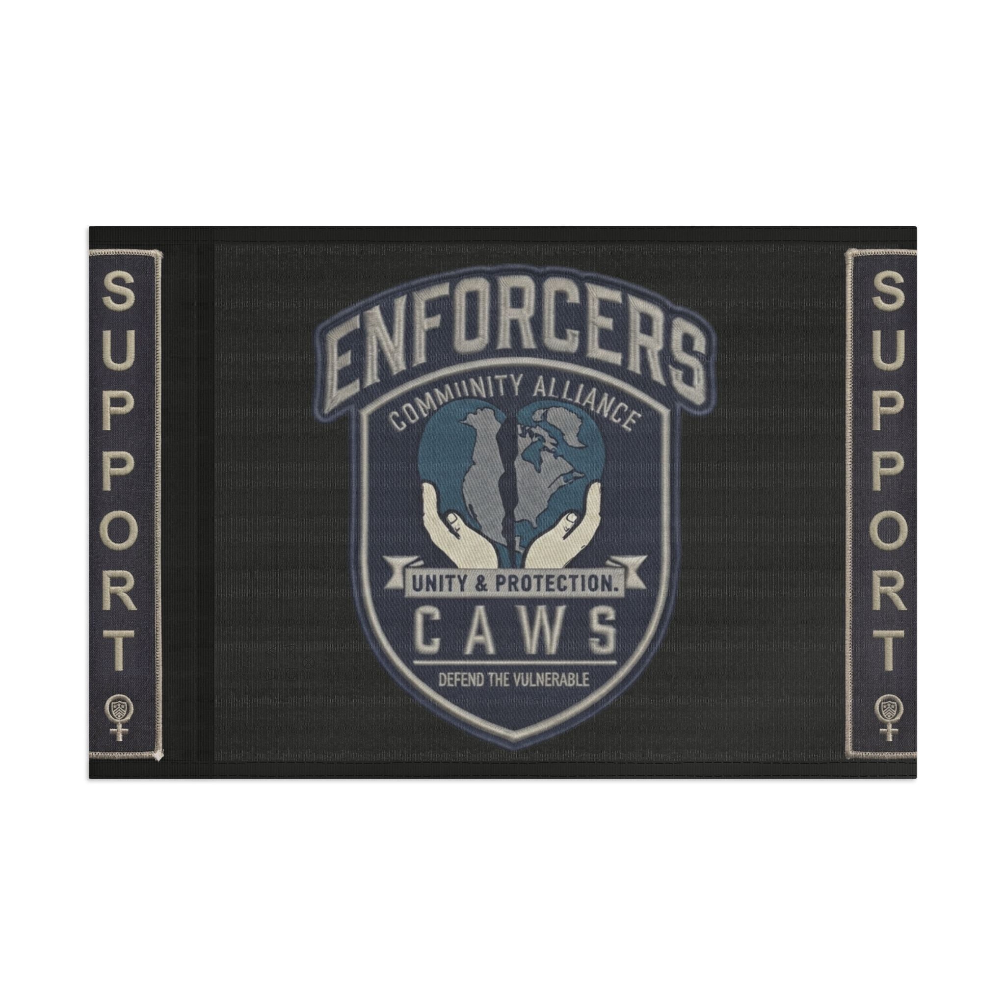 Heart & Hand : CAWS - Enforcers Street Club Flag – Unity & Protection CAWS EmblemEmber Spirit Apparel