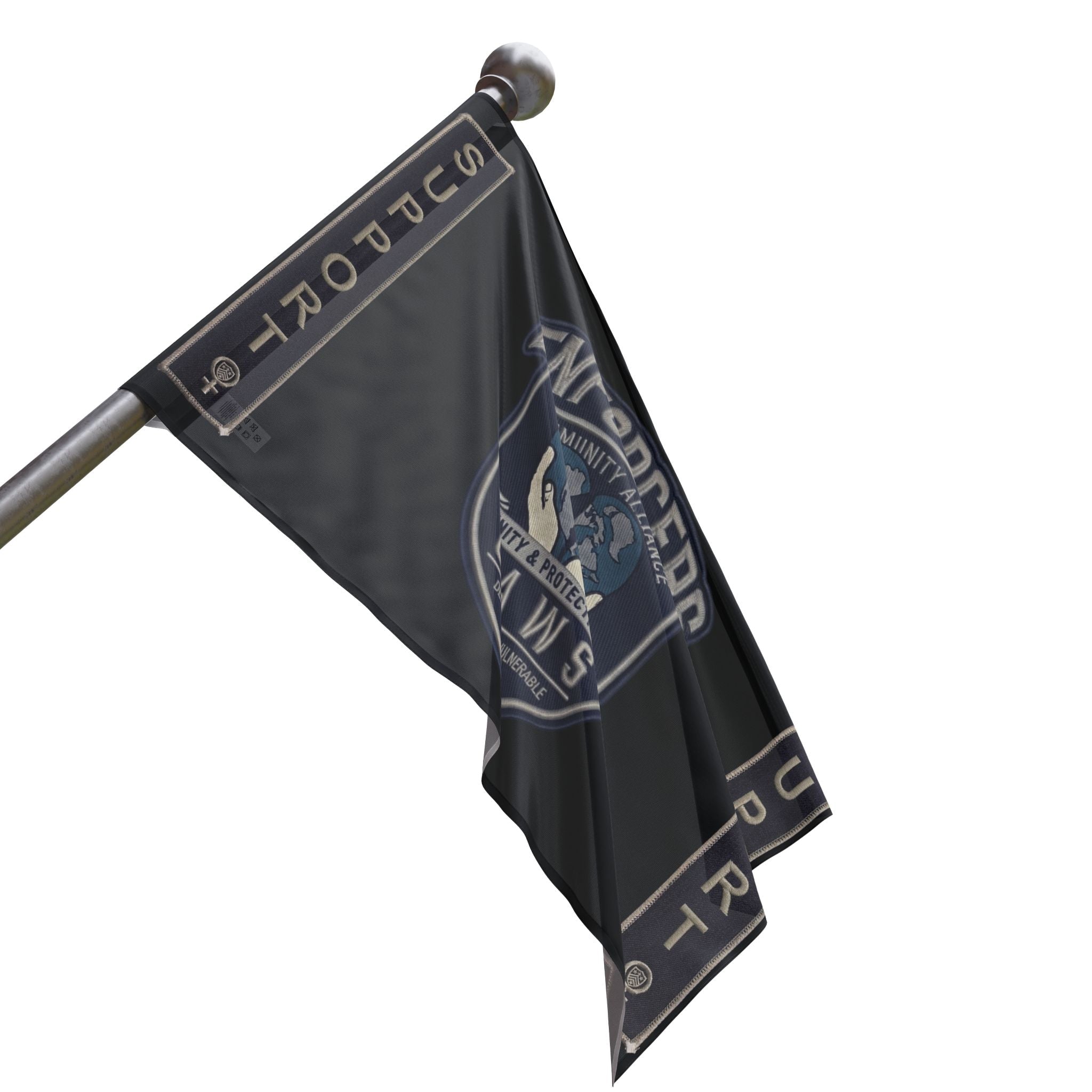 Heart & Hand : CAWS - Enforcers Street Club Flag – Unity & Protection CAWS EmblemEmber Spirit Apparel