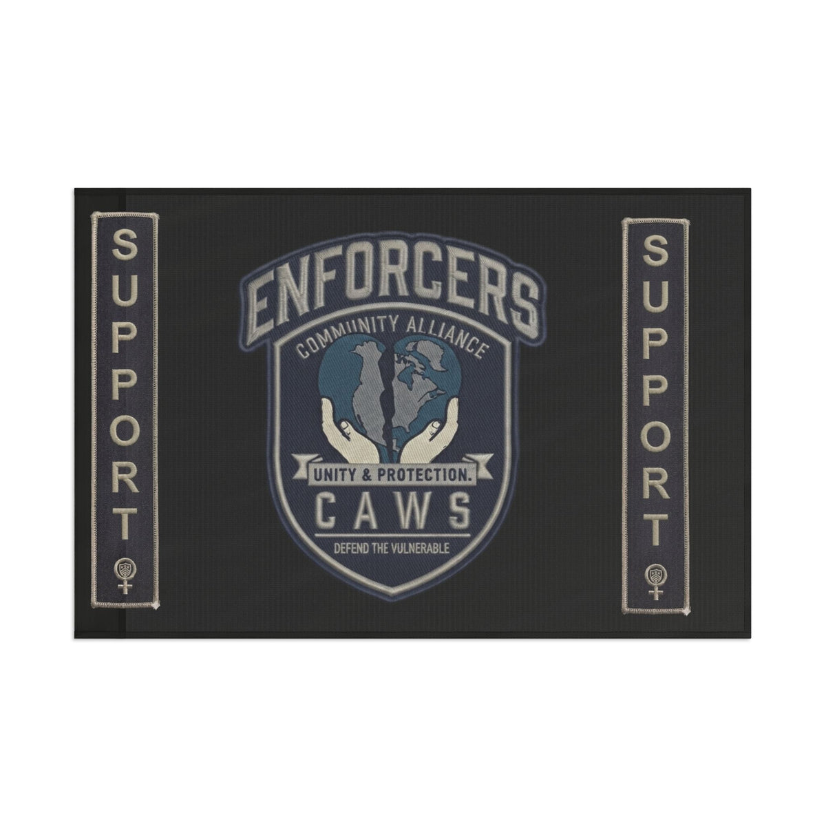 Heart & Hand : CAWS - Enforcers Street Club Flag – Unity & Protection CAWS EmblemEmber Spirit Apparel