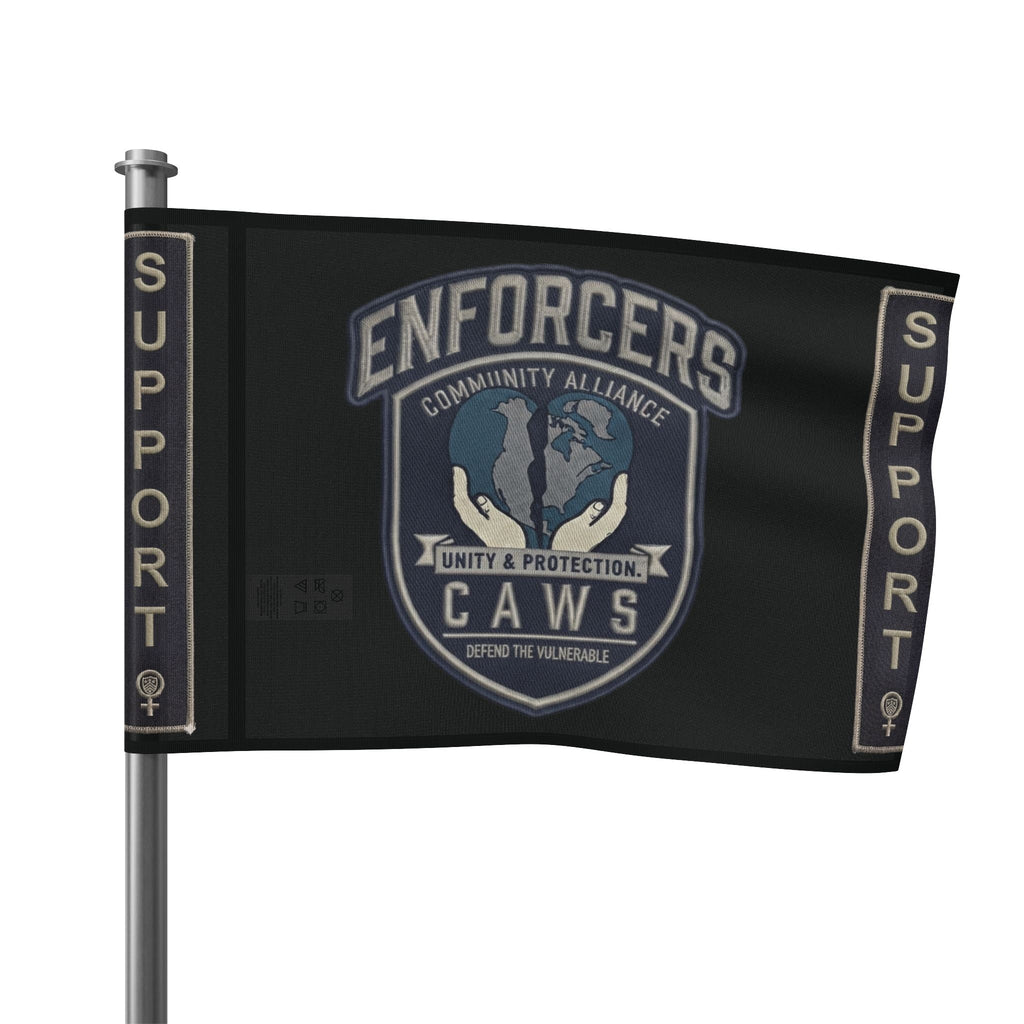 Heart & Hand : CAWS - Enforcers Street Club Flag – Unity & Protection CAWS EmblemEmber Spirit Apparel