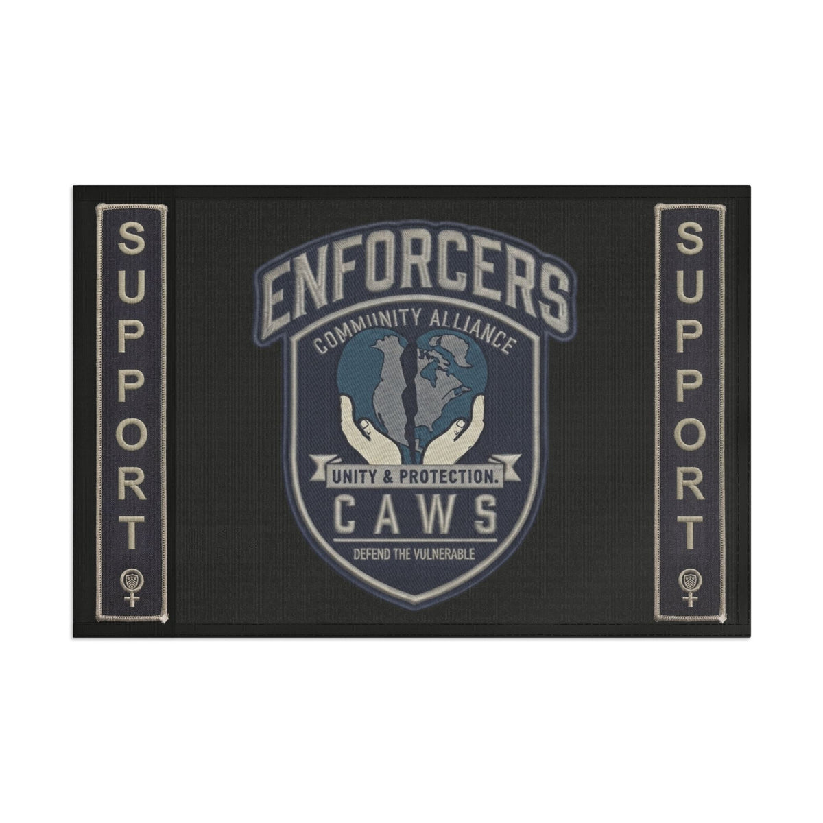 Heart & Hand : CAWS - Enforcers Street Club Flag – Unity & Protection CAWS EmblemEmber Spirit Apparel