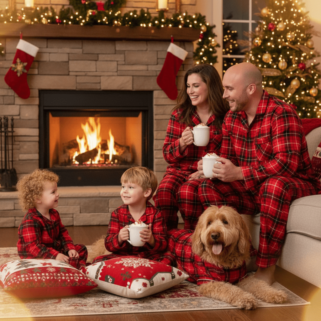 Holiday Together Matching Family Christmas Pajama Set | Family and Pet PyjamasEmber Spirit Apparel