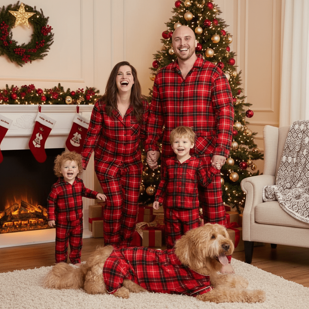 Holiday Together Matching Family Christmas Pajama Set | Family and Pet PyjamasEmber Spirit Apparel