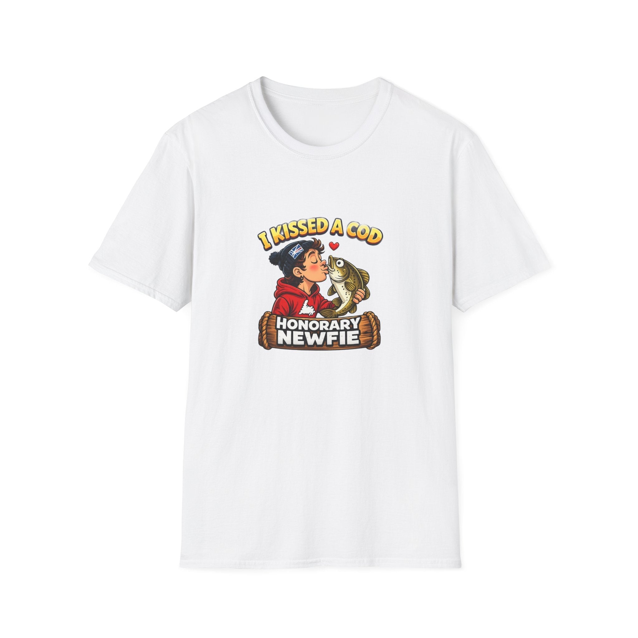 Honorary Newfie T-Shirt — Newfoundland Honorary Newfie humor graphic tee, back view