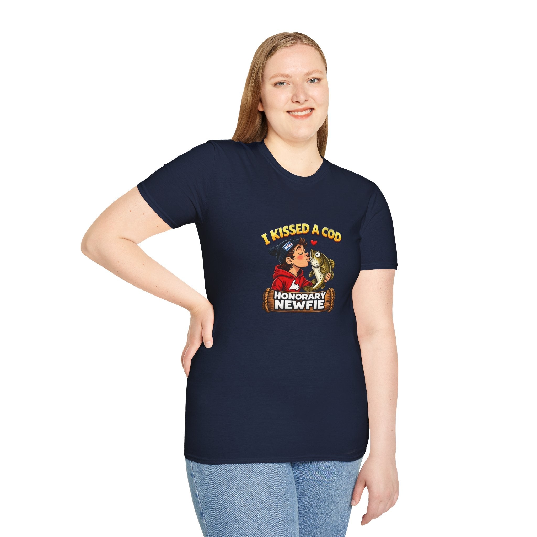 Honorary Newfie T-Shirt — Newfoundland Honorary Newfie print tee, Cape St. Mary's backdrop