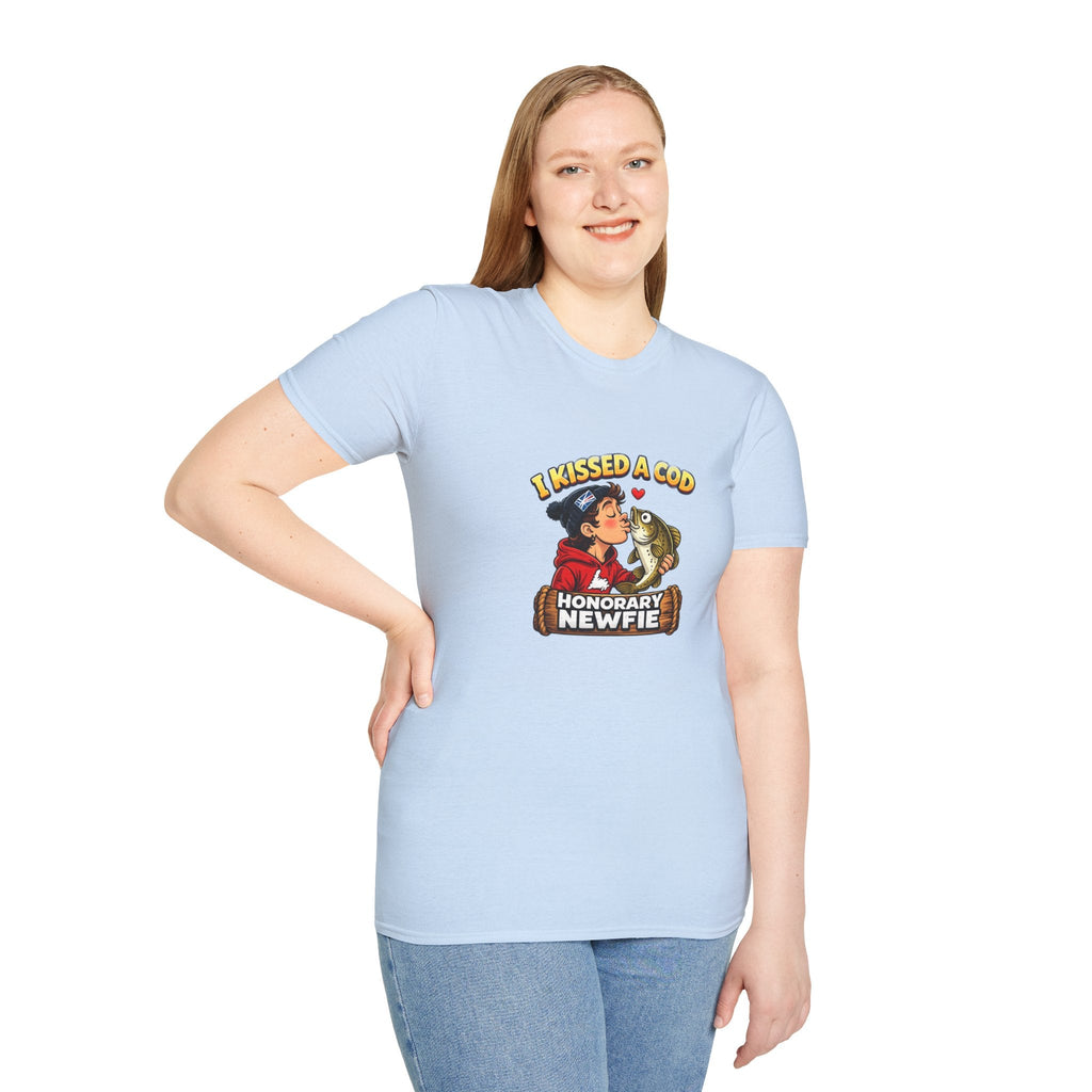 Honorary Newfie T-Shirt — bold Honorary Newfie print, autumn outdoor lifestyle
