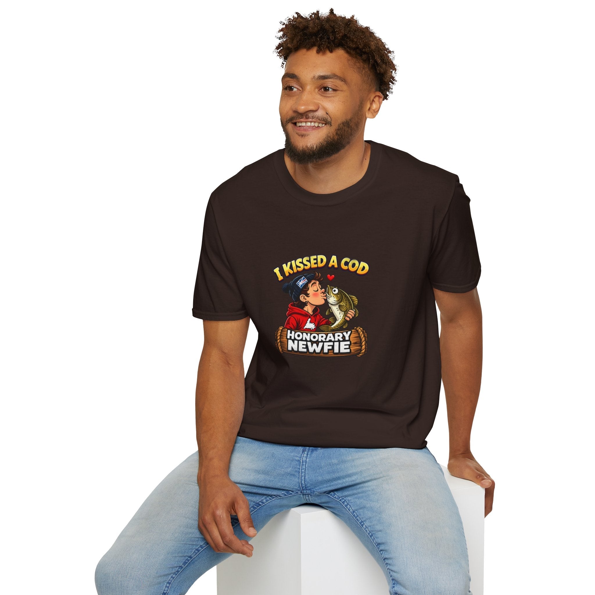 Honorary Newfie T-Shirt — Newfoundland Honorary Newfie humor shirt, studio white background