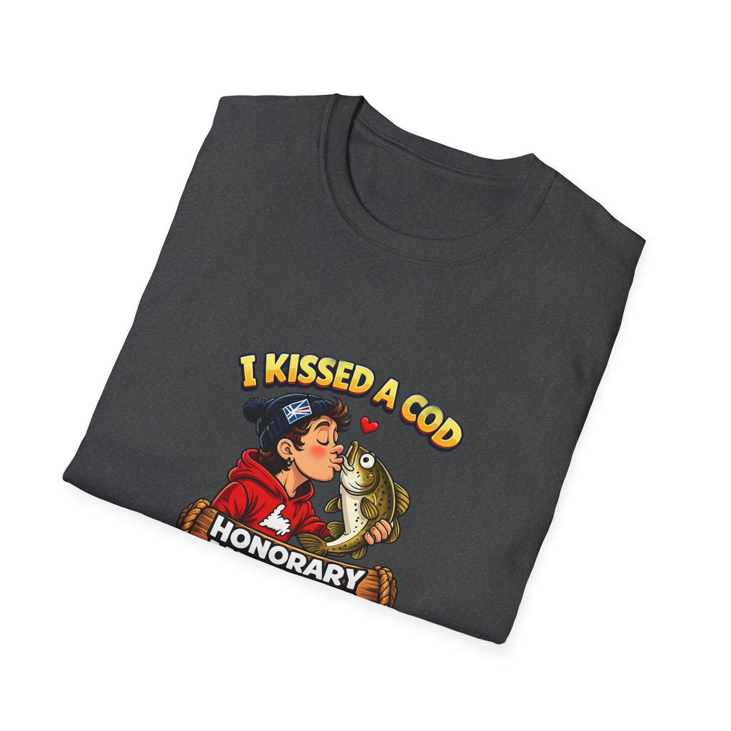 Honorary Newfie T-Shirt — bold Honorary Newfie graphic, close-up back print detail