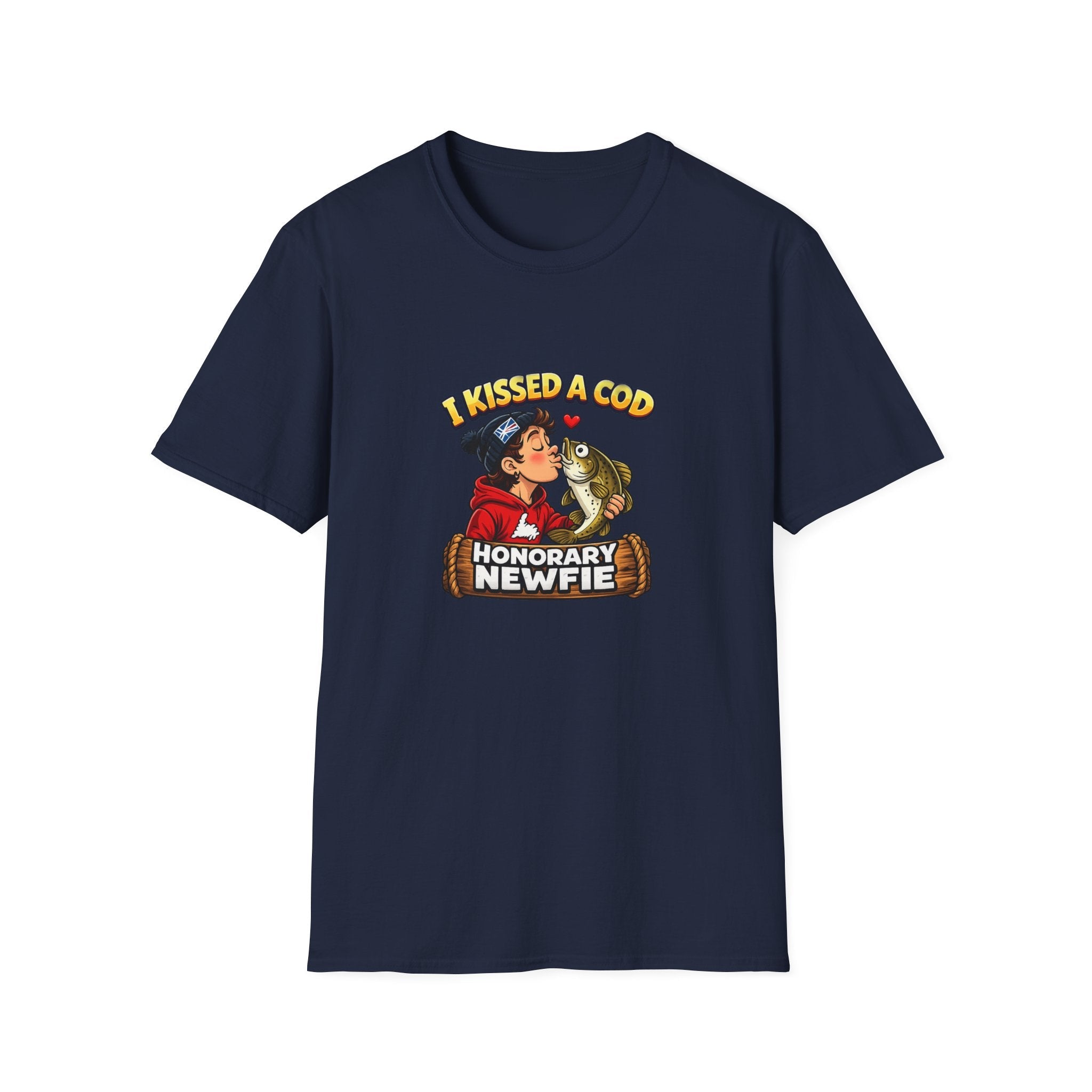 Honorary Newfie T-Shirt — Newfoundland Honorary Newfie graphic shirt, studio white background