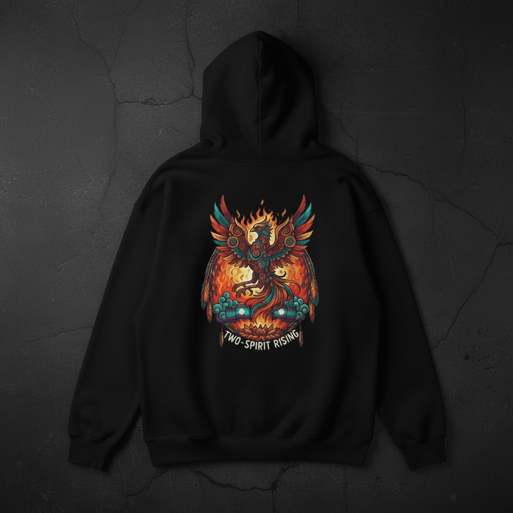Hooded Sweatshirt — Two Spirit Rising PhoenixEmber Spirit Apparel