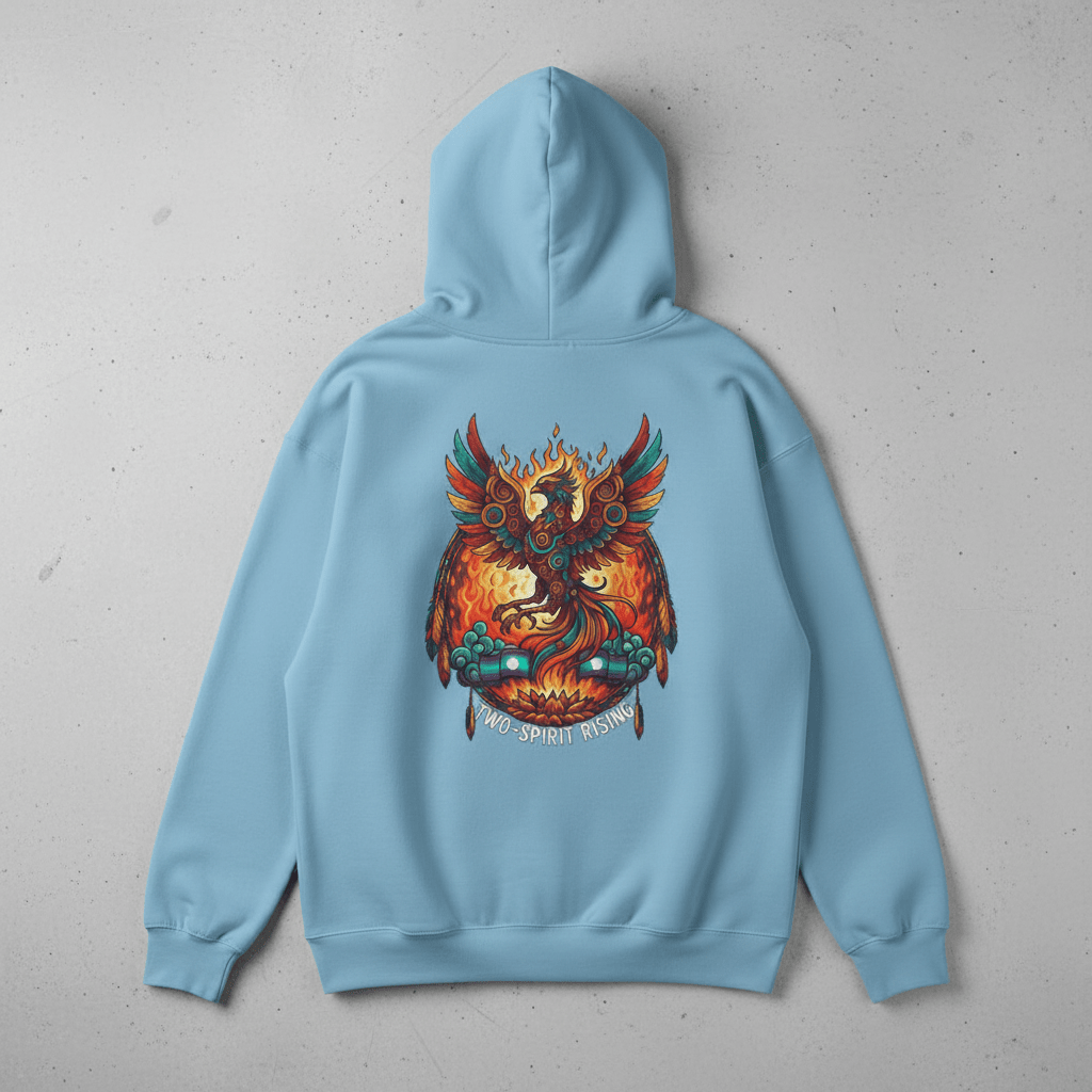 Hooded Sweatshirt — Two Spirit Rising PhoenixEmber Spirit Apparel