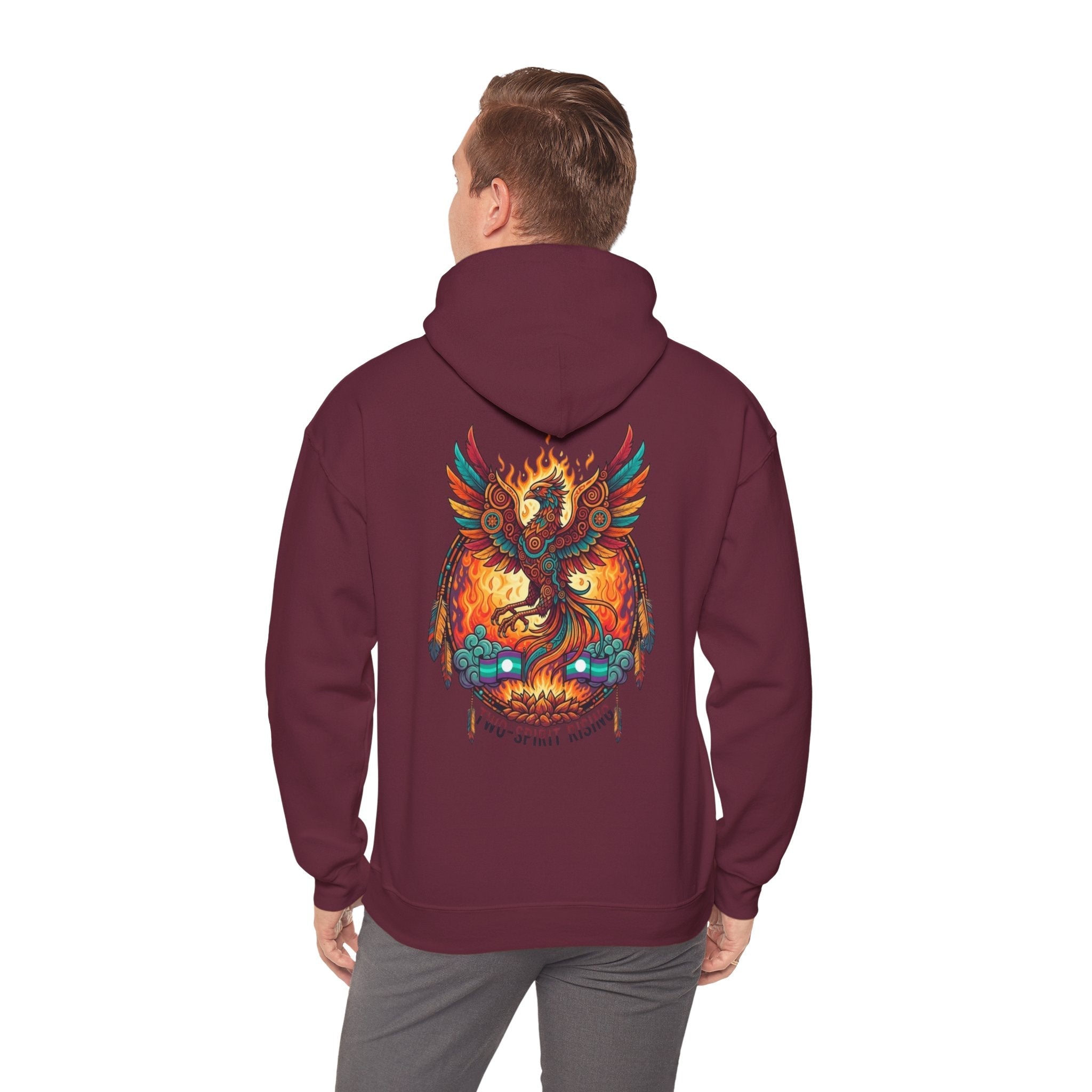 Hooded Sweatshirt — Two Spirit Rising PhoenixEmber Spirit Apparel