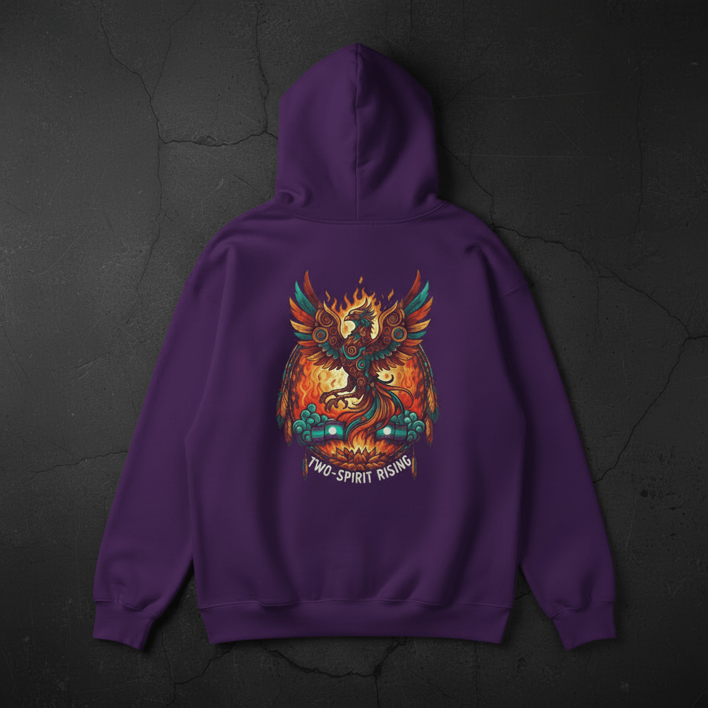 Hooded Sweatshirt — Two Spirit Rising PhoenixEmber Spirit Apparel