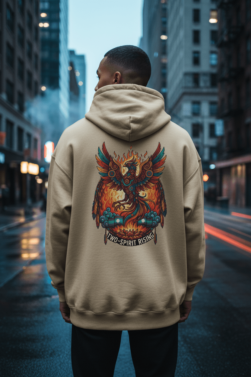 Hooded Sweatshirt — Two Spirit Rising PhoenixEmber Spirit Apparel