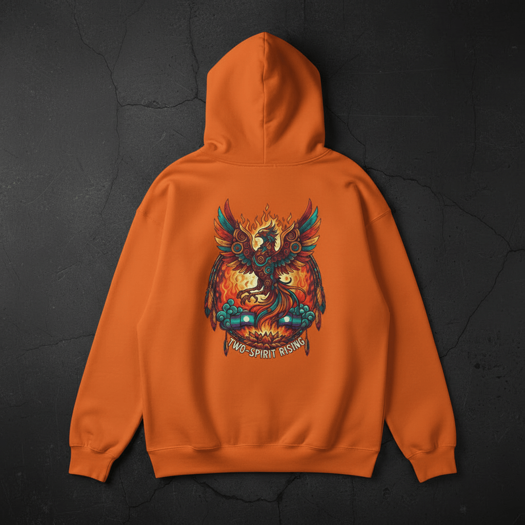 Hooded Sweatshirt — Two Spirit Rising PhoenixEmber Spirit Apparel
