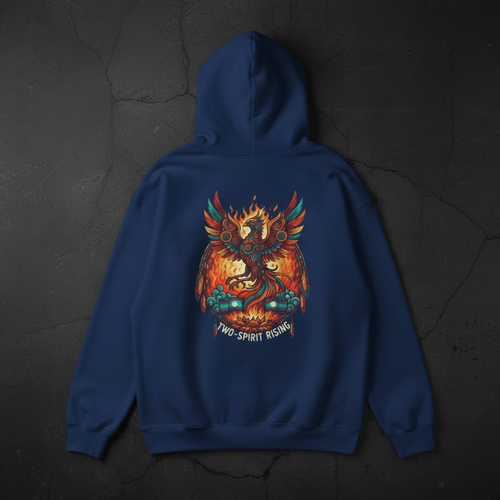 Hooded Sweatshirt — Two Spirit Rising PhoenixEmber Spirit Apparel