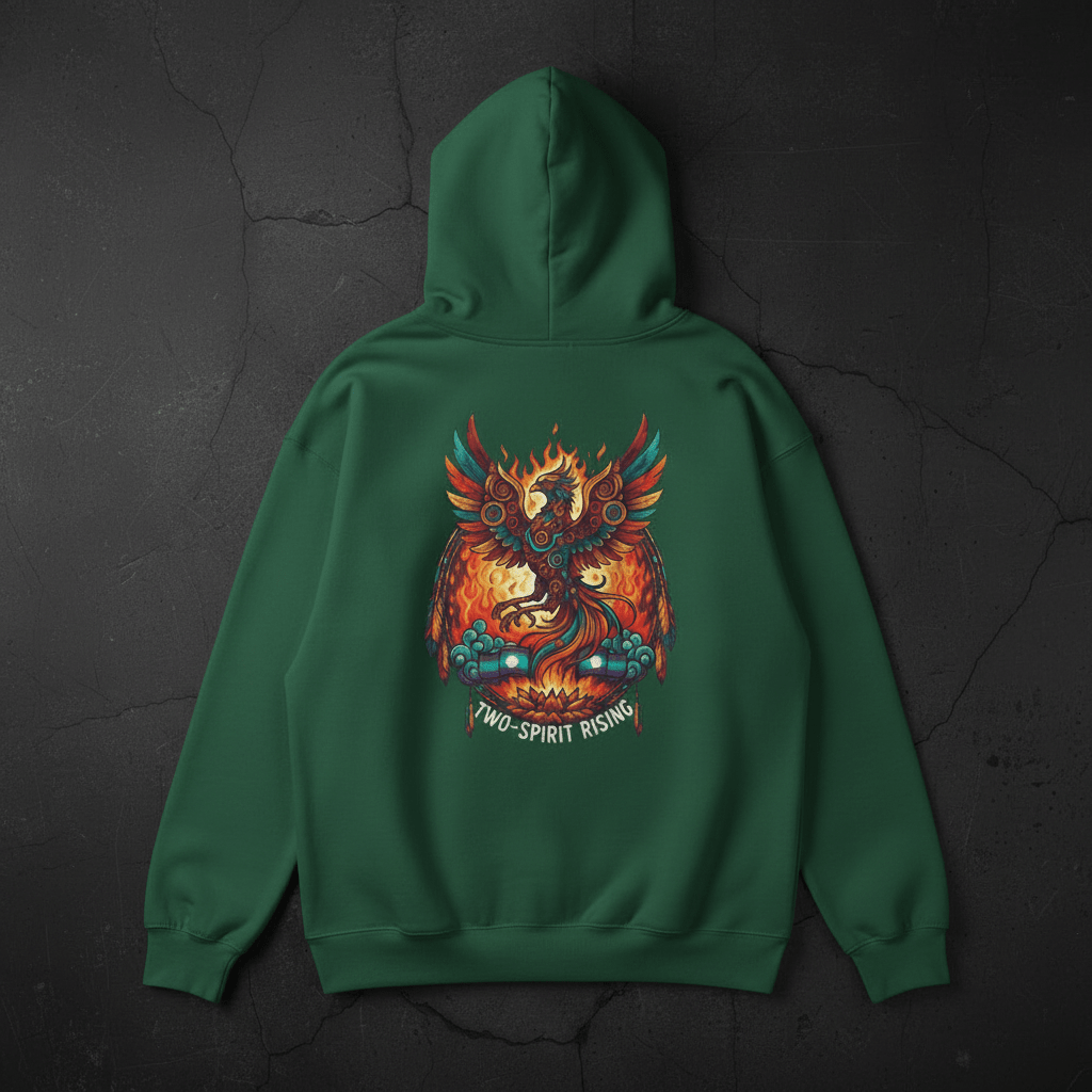 Hooded Sweatshirt — Two Spirit Rising PhoenixEmber Spirit Apparel