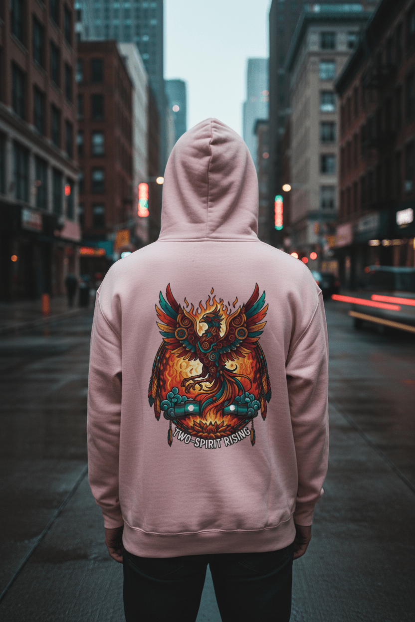 Hooded Sweatshirt — Two Spirit Rising PhoenixEmber Spirit Apparel