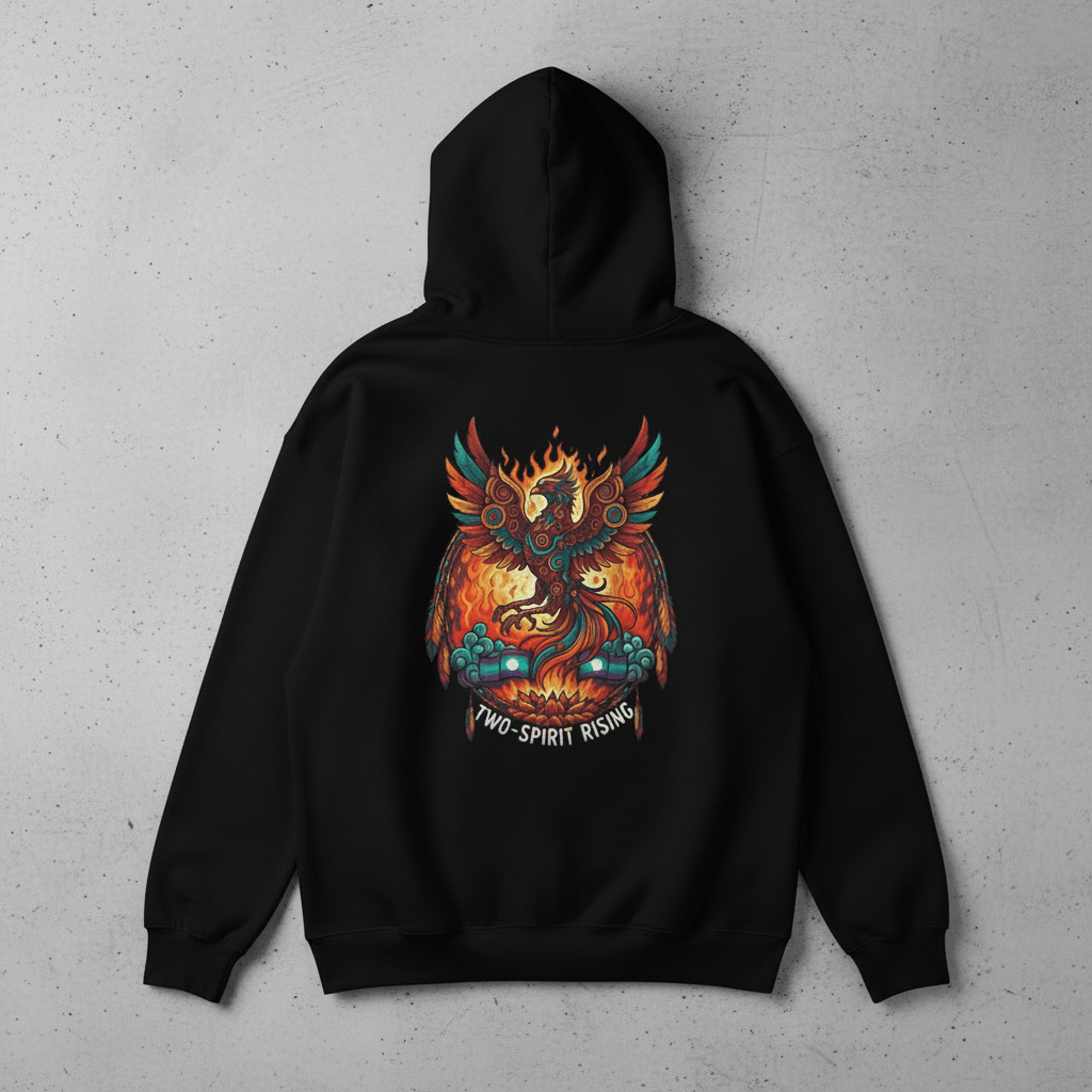Hooded Sweatshirt — Two Spirit Rising PhoenixEmber Spirit Apparel