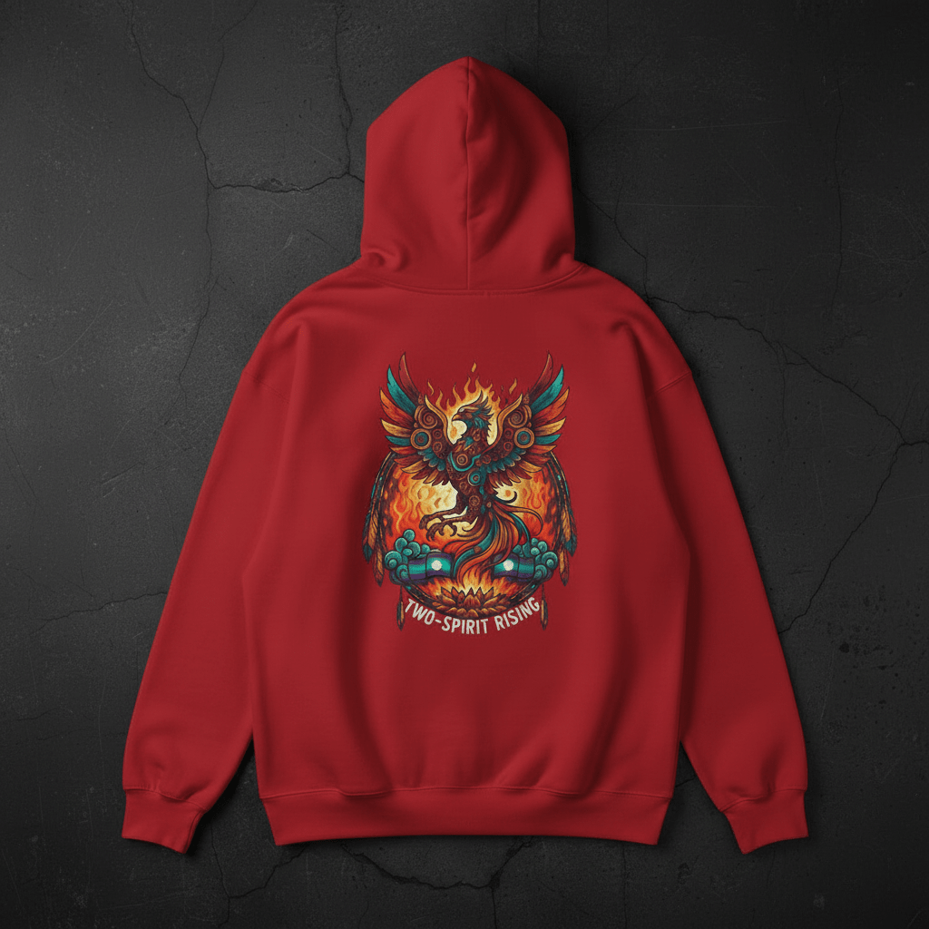 Hooded Sweatshirt — Two Spirit Rising PhoenixEmber Spirit Apparel