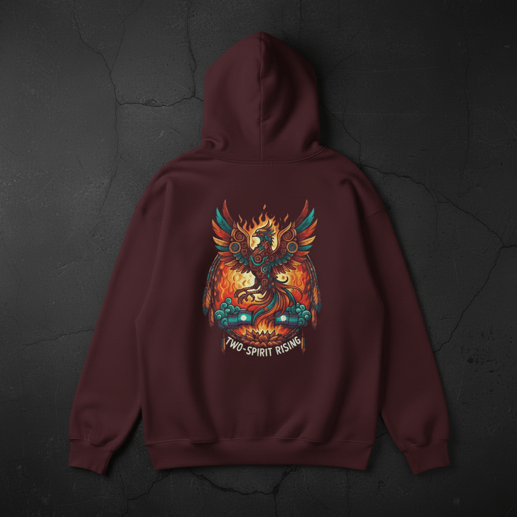 Hooded Sweatshirt — Two Spirit Rising PhoenixEmber Spirit Apparel