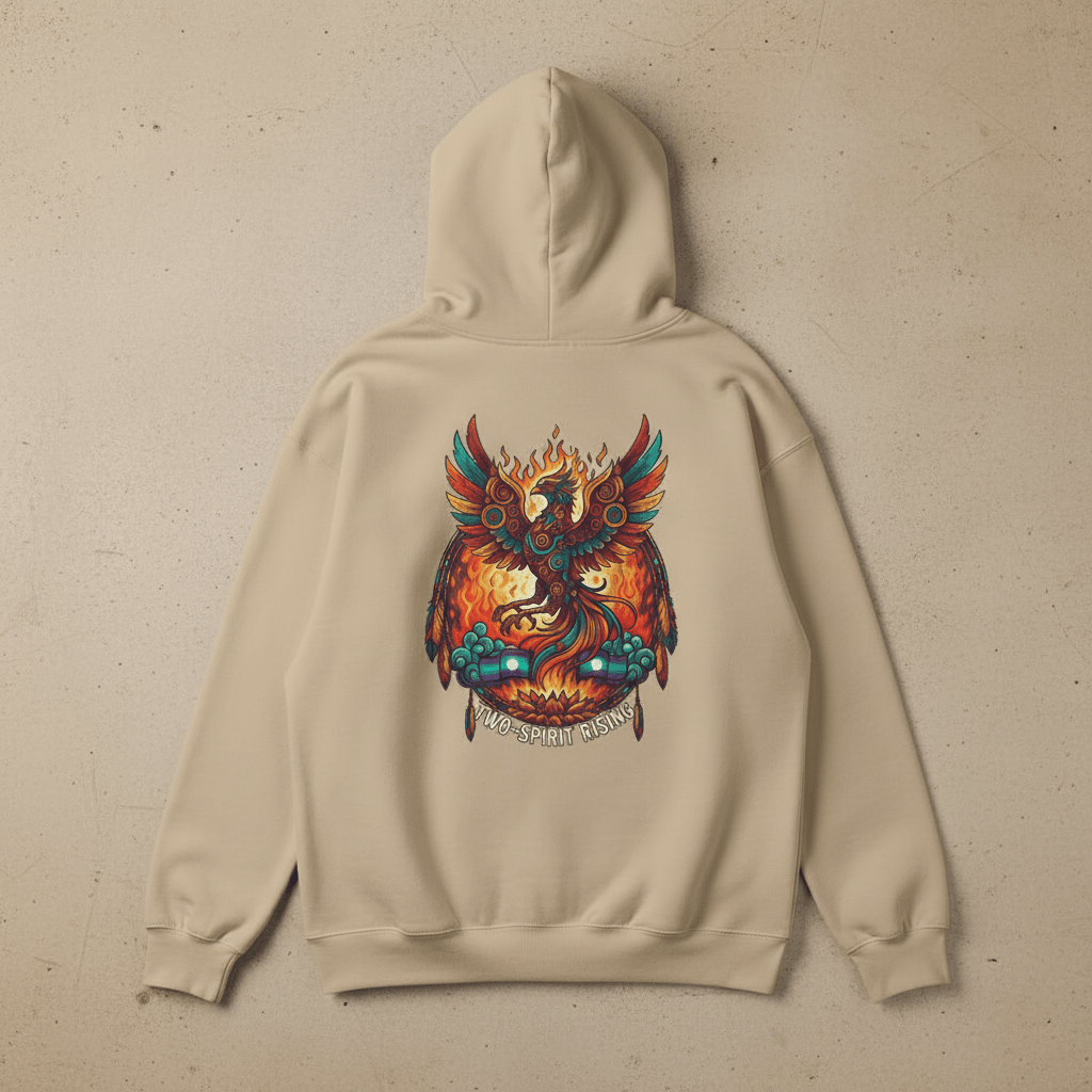 Hooded Sweatshirt — Two Spirit Rising PhoenixEmber Spirit Apparel