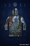 Howling Moon Wolf Hoodie Dress — Women's All - Over Print Cozy Dress HoodieEmber Spirit Apparel