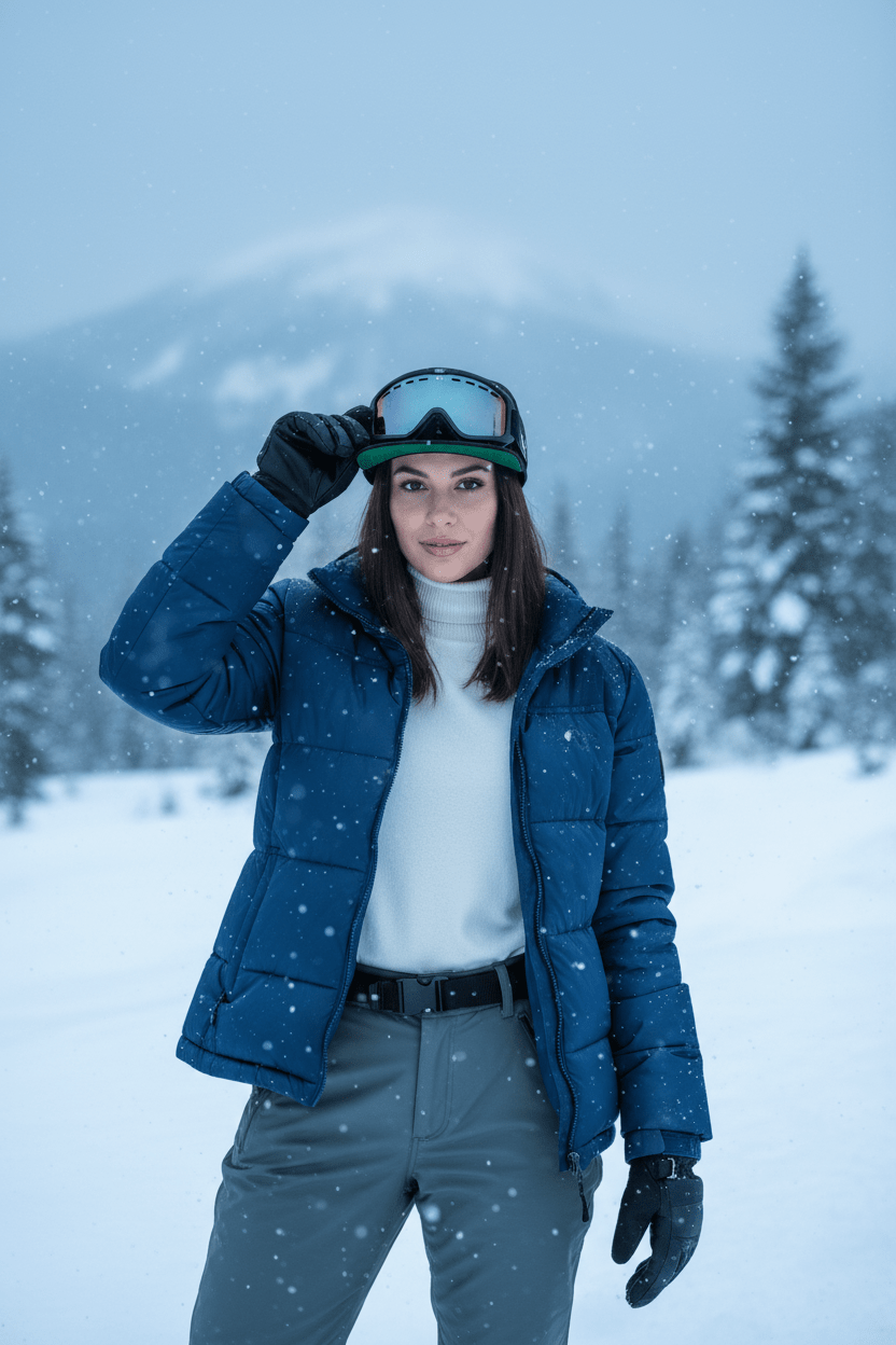 Icy Blue Yin Yang Flat Bill Cap — Balance of Cold & Heat EmbroideredEmber Spirit Apparel