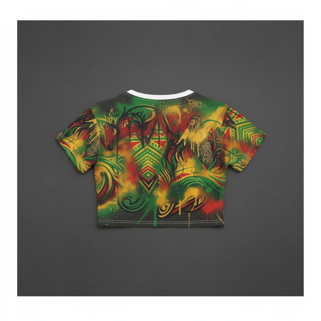Bad Gyal Jamician - Crop Tee (AOP)