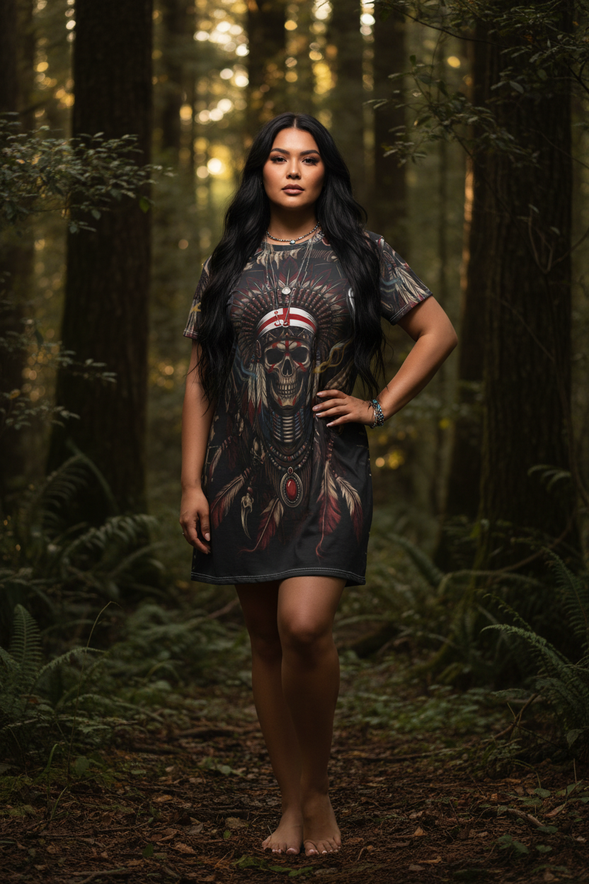 Redway The Miqmaq Chief T-Shirt Dress (AOP)
