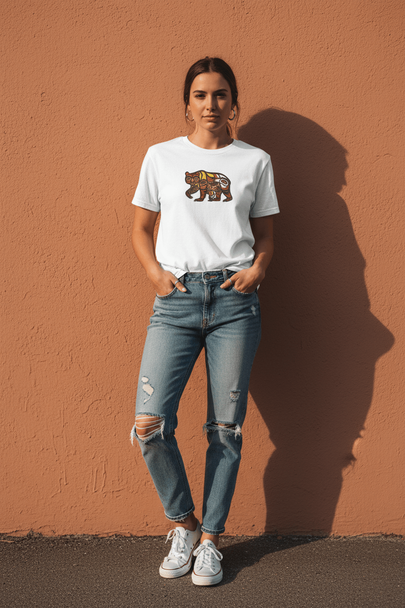 Indigenous Mama Gift — Medicine Wheel Mother's Day Tee – Bravery & CourageEmber Spirit Apparel