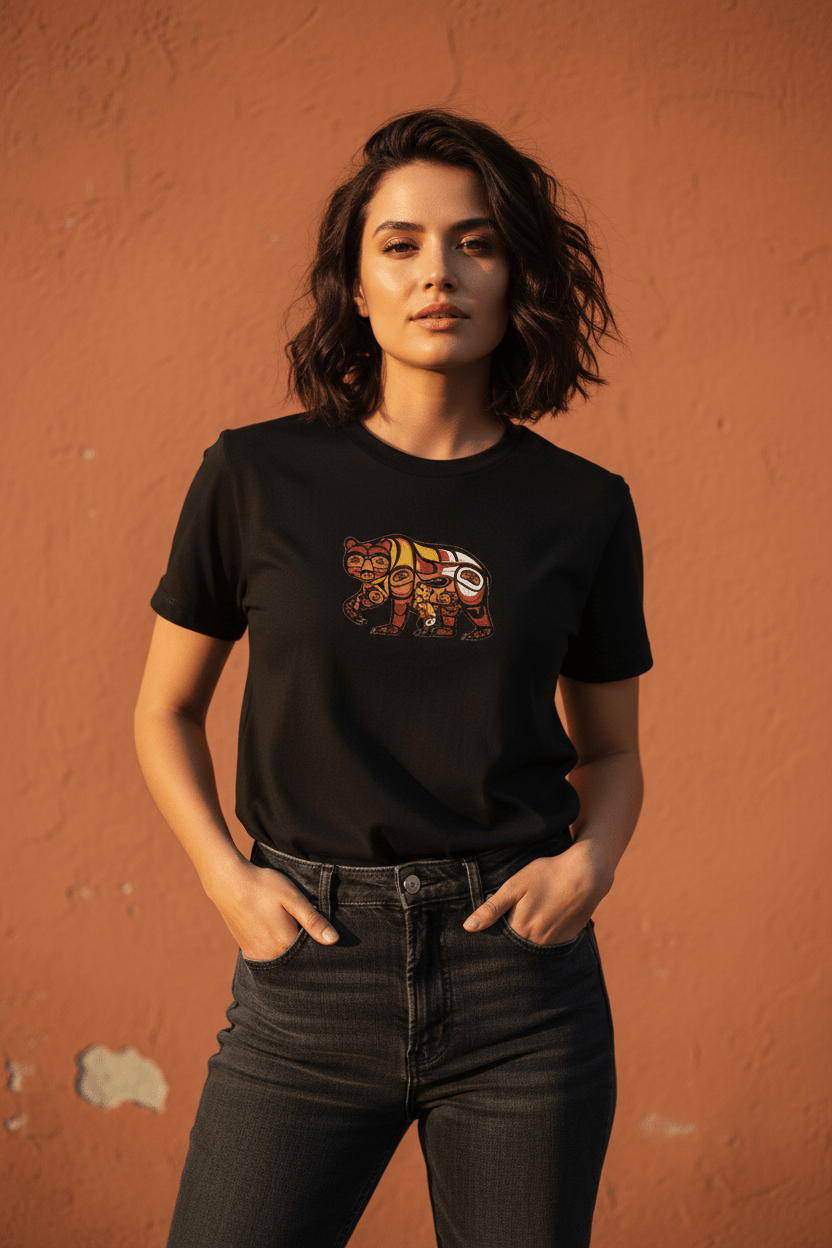 Indigenous Mama Gift — Medicine Wheel Mother's Day Tee – Bravery & CourageEmber Spirit Apparel