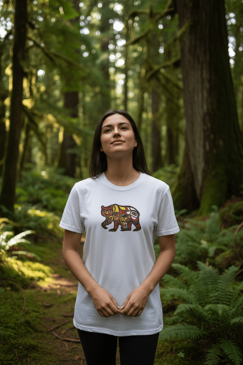 Indigenous Mama Gift — Medicine Wheel Mother's Day Tee – Bravery & CourageEmber Spirit Apparel